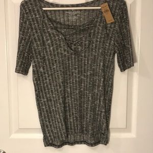 Gray American Eagle Top